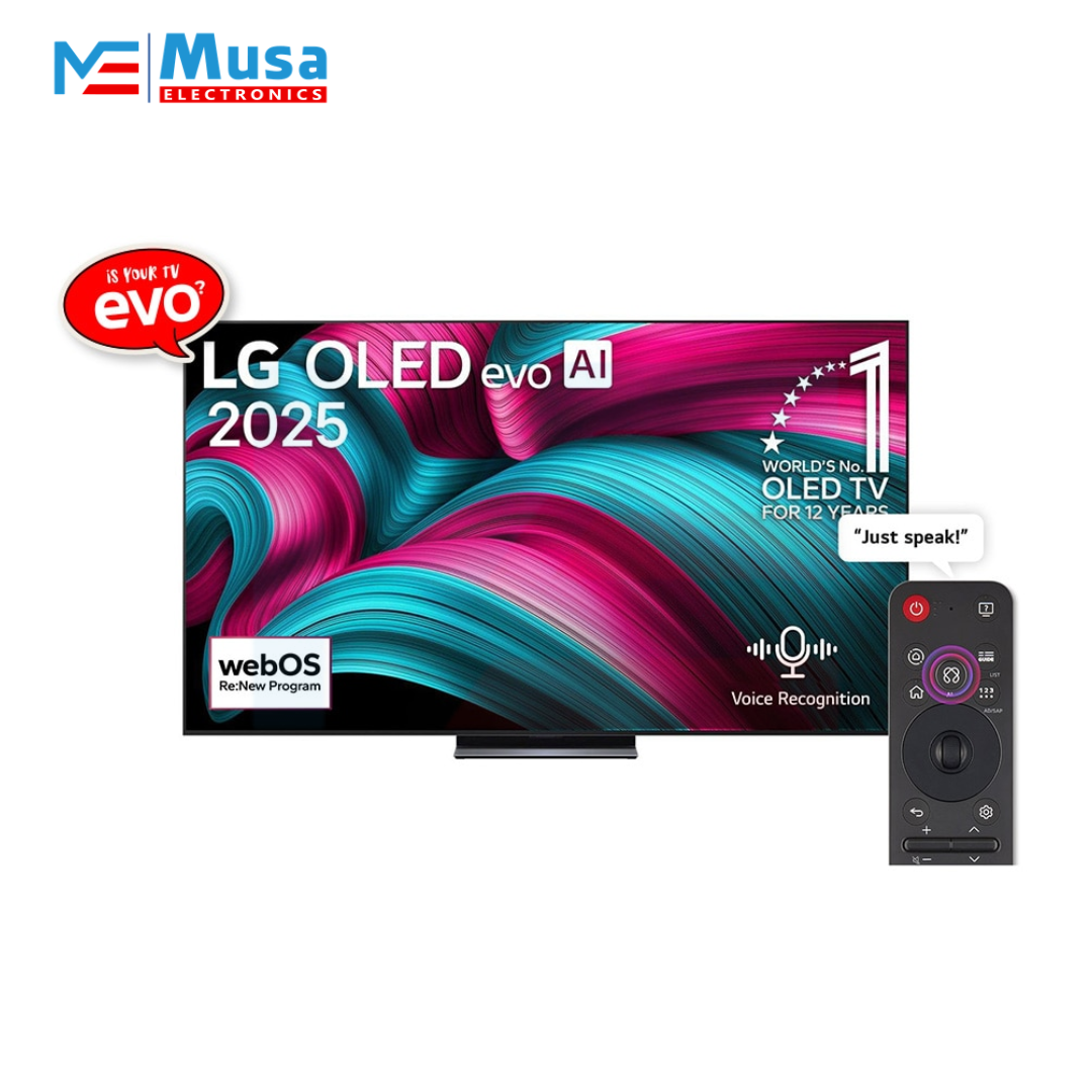 65 inch LG OLED evo AI C5 4K 144Hz Smart TV AI Magic remote webOS25 OL ...